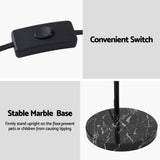 Artiss Modern Arched Floor Lamp Black Standing Heavy-Duty Marble Base for Living Room Bedroom - Top-Down View