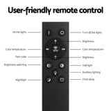 Artiss LED Floor Lamp Remote Adjustable Light Stand Home Living Room Reading - Rear View