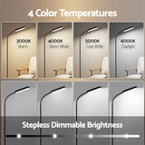 Artiss LED Floor Lamp with Remote Control & 4 Color Temperature Reading Living Room Bedroom Office - Top-Down View