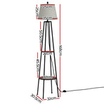 Artiss Floor Lamp 2 Tier Shelf Storage LED Light Stand Home Living Room Upright, Storage