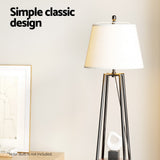 Artiss Modern LED Floor Lamp with Adjustable 2-Tier Shelf for Home Décor