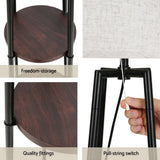 Artiss Modern LED Floor Lamp with Adjustable 2-Tier Shelf for Home Décor