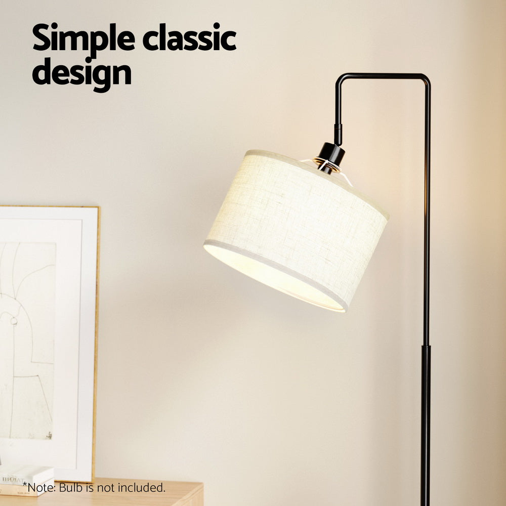 Modern Adjustable LED Floor Lamp with 2-Tier Shelf Storage and Tripod Design