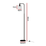 Artiss Modern Glass Shade Floor Lamp - Stylish Lighting for Home and Office - Front View