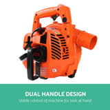 Giantz 25.4cc Petrol Leaf Blower Vacuum 2-in-1 Garden Vac Mulcher Blower Orange - Low Angle