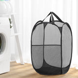 Artiss Foldable Black Laundry Hamper - Set of 2
