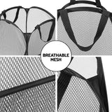 Artiss Foldable Black Laundry Hamper - Set of 2