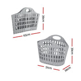 Artiss Laundry Basket Hamper Large Foldable Washing Clothes Storage Organiser - Front View