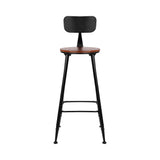Artiss 4x Bar Stools Vintage Metal Chairs - Side View