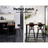 Artiss 4x Bar Stools Vintage Metal Chairs - Rear View