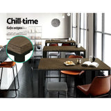Artiss Vintage Industrial High Bar Table for Stool Kitchen Cafe Desk Dark Brown - Top-Down View