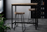 Artiss Vintage Industrial High Bar Table for Stool Kitchen Cafe Desk Dark Brown - Low Angle