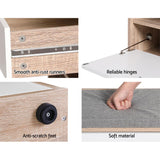 Artiss Shoe Rack Cabinet Bench 8 Pairs White Niva - Rear View
