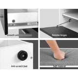 Artiss Shoe Cabinet Bench Shoes Storage Organiser Rack Wooden Cupboard Fabric Seat Adjustable Shelf - Low Angle