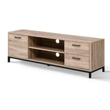 Artiss TV Cabinet Entertainment Unit 132cm Pine Tania - Side View