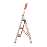 Giantz 3 Step Ladder Multi-Purpose Folding Aluminium Light Weight Non Slip Platform - Top-Down View