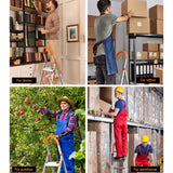 Giantz 3 Step Ladder Multi-Purpose Folding Aluminium Light Weight Non Slip Platform - Rear View