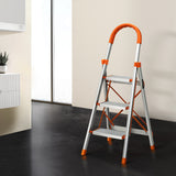 Giantz 3 Step Ladder Multi-Purpose Folding Aluminium Light Weight Non Slip Platform - Low Angle