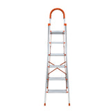 Giantz 6 Step Ladder Multi-Purpose Folding Aluminium Light Weight Non Slip Platform - Side View
