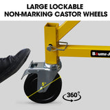 Baumr-AG Outrigger Wheel Set for Adjustable Mobile Scaffolding, 4pc - Top-Down View