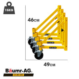 Baumr-AG Outrigger Wheel Set for Adjustable Mobile Scaffolding, 4pc - Rear View