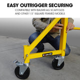 Baumr-AG Outrigger Wheel Set for Adjustable Mobile Scaffolding, 4pc - 45-Degree Angle