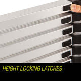 3.8m Telescopic Aluminium Ladder Alloy Extension Extendable Steps Multi Portable - Side View
