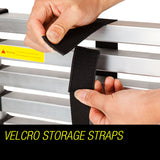 3.8m Telescopic Aluminium Ladder Alloy Extension Extendable Steps Multi Portable - Close-Up Angle