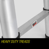 3.8m Telescopic Aluminium Ladder Alloy Extension Extendable Steps Multi Portable - Extra Image