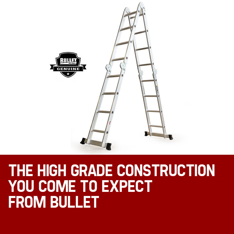 4.7m BULLET Multi-Purpose Ladder Aluminium Extension Folding Adjustable Step