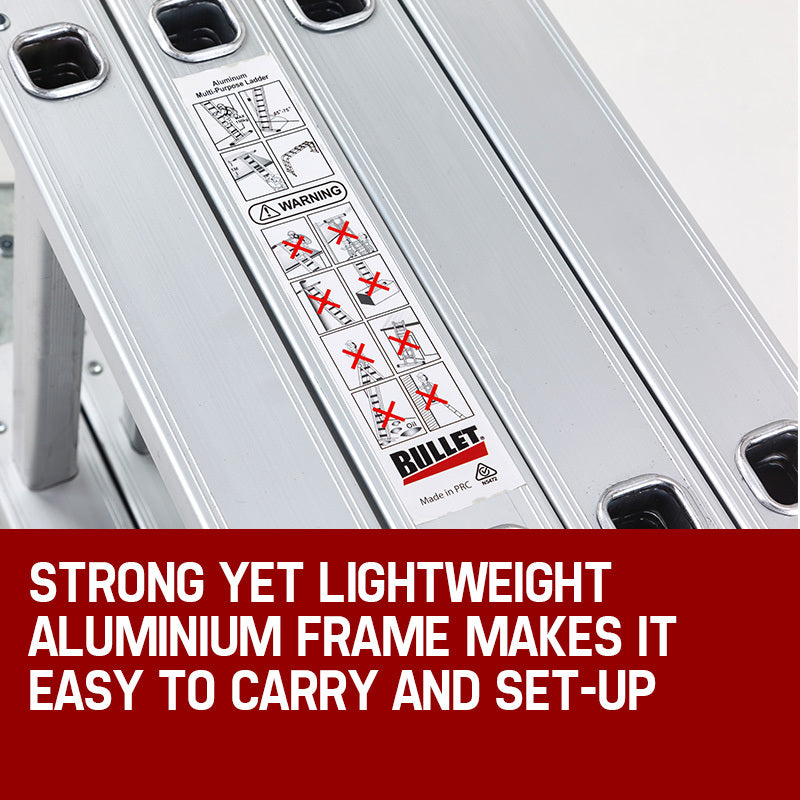 4.7m BULLET Multi-Purpose Ladder Aluminium Extension Folding Adjustable Step