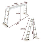 4.7m BULLET Multi-Purpose Ladder Aluminium Extension Folding Adjustable Step