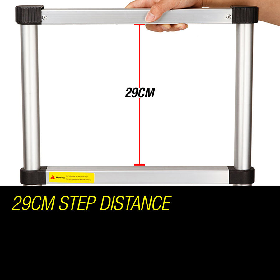 5m Telescopic Aluminium Multipurpose Ladder Extension Alloy Extendable Step AUS