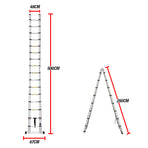 5m Telescopic Aluminium Multipurpose Ladder Extension Alloy Extendable Step AUS