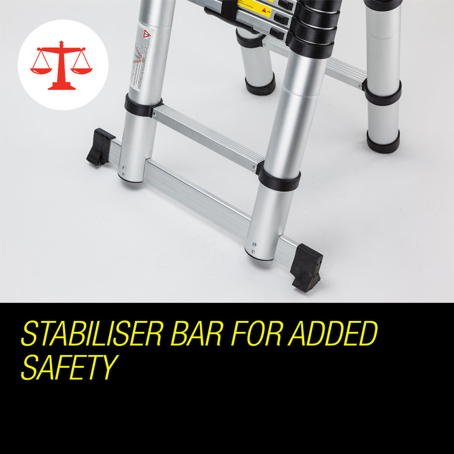 5m Telescopic Aluminium Multipurpose Ladder Extension Alloy Extendable Step AUS