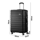 Mazam 28" Luggage Set TSA Lock Hard Case Black