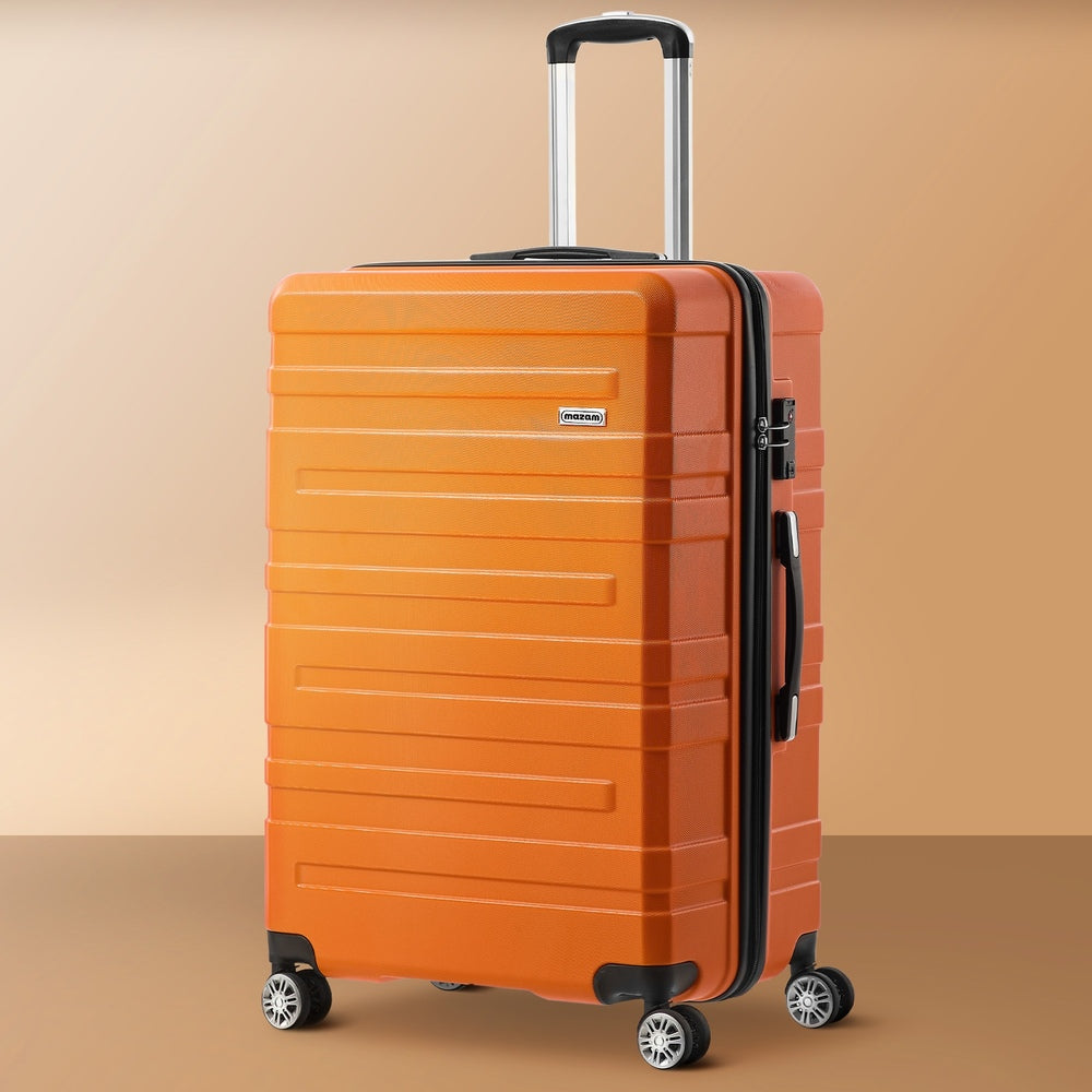 Mazam 28" Luggage Suitcase Trolley Set TSA Lock Hard Case Orange
