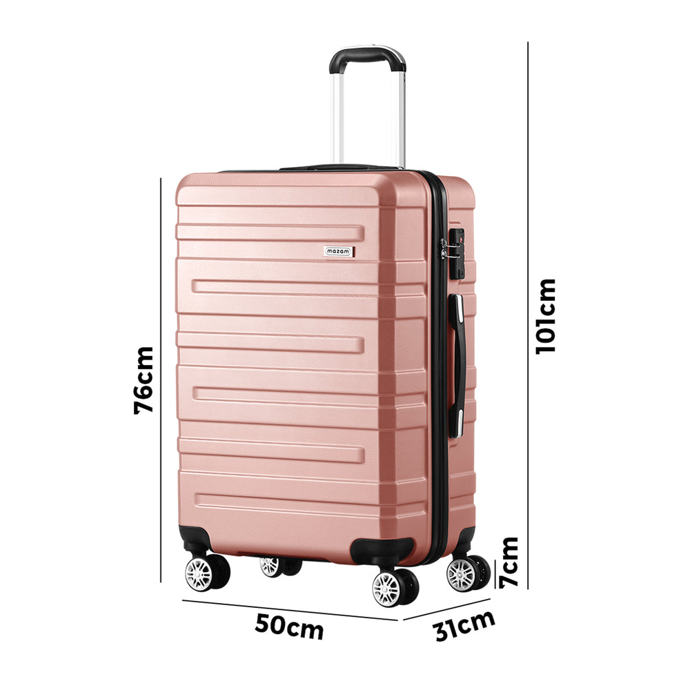 Mazam 28" Luggage Suitcase Trolley Set Travel TSA Lock Pink