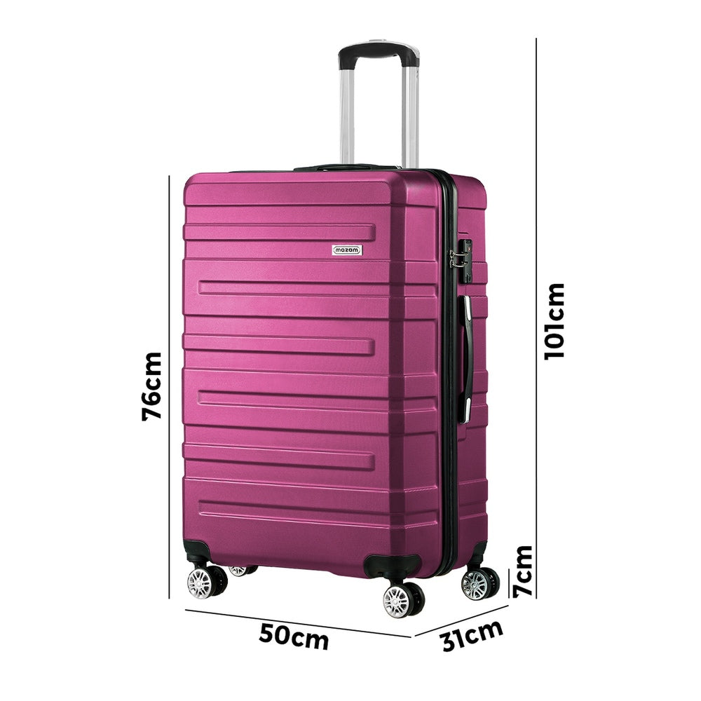 Mazam 28" Luggage Suitcase Trolley Set TSA Lock Hard Case Magenta