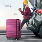 Mazam 28" Luggage Suitcase Trolley Set TSA Lock Hard Case Magenta