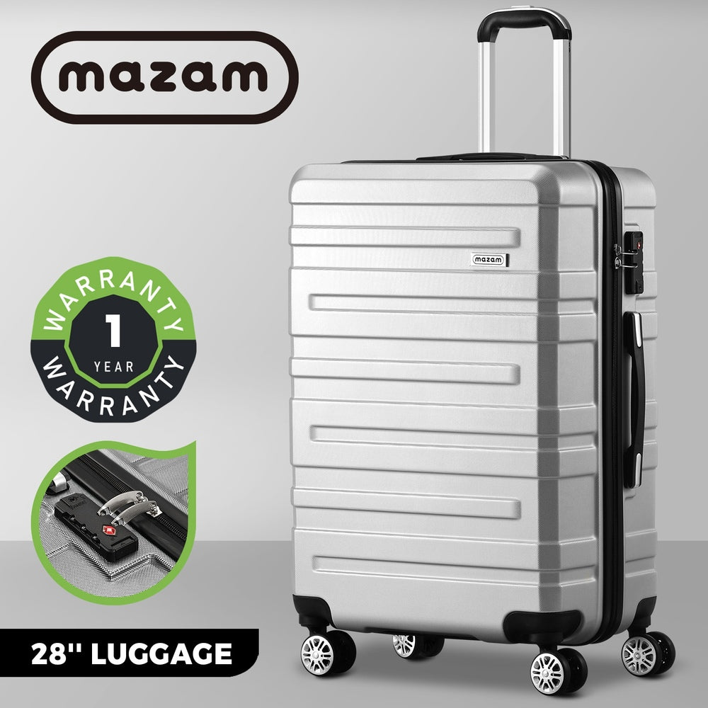 Mazam 28" Luggage Set TSA Lock Hard Case Silver