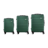 Mazam 3PCS Luggage Set TSA Lock Hard Case Green