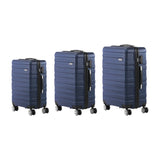 Mazam 3PCS Luggage Set TSA Lock Hard Case Navy - Close-Up Angle