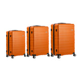 Mazam 3PCS Luggage Suitcase Trolley Set TSA Lock Hard Case Orange