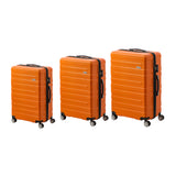 Mazam 3PCS Luggage Suitcase Trolley Set TSA Lock Hard Case Orange - Low Angle