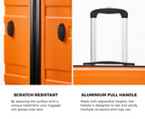 Mazam 3PCS Luggage Suitcase Trolley Set TSA Lock Hard Case Orange - Extra Image
