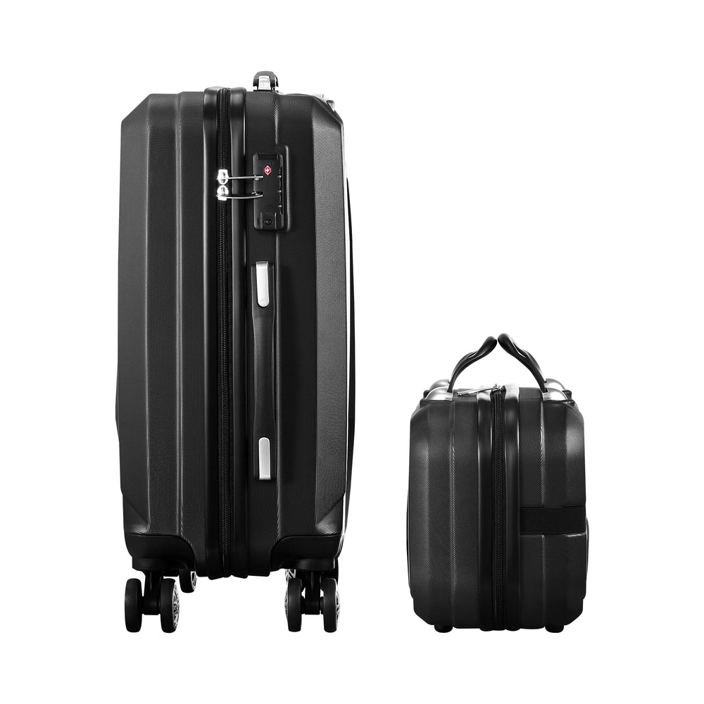 Mazam 2PCS Luggage Set TSA Lock Hard Case Black