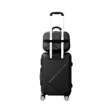 Mazam 2PCS Luggage Set TSA Lock Hard Case Black - Front View