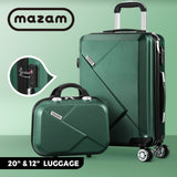 Mazam 2PCS Luggage Set TSA Lock Hard Case Green - Close-Up Angle