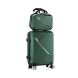 Mazam 2PCS Luggage Set TSA Lock Hard Case Green